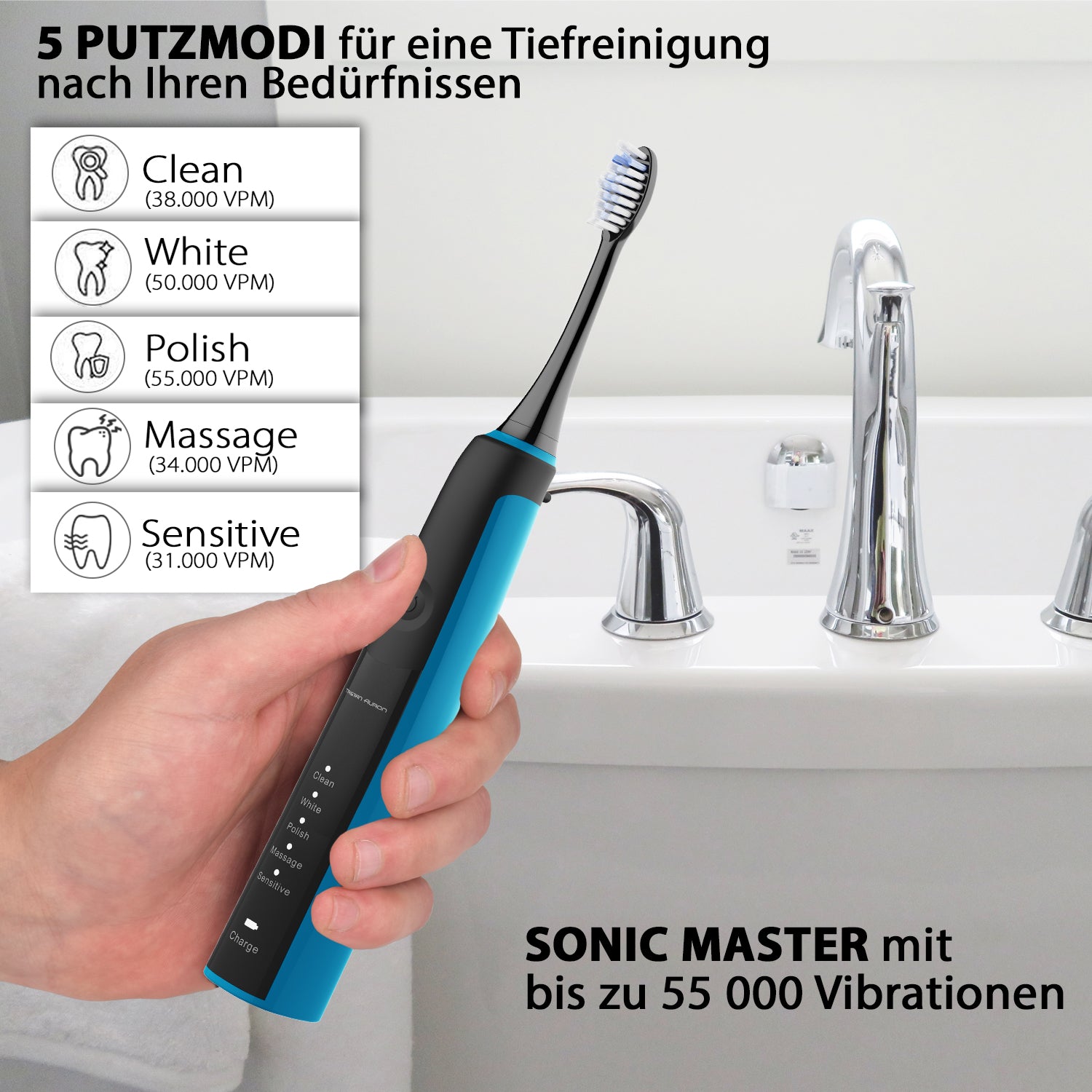 Couple Bundle mit Reiseetui und 4 Bürstenköpfe Sonic Master