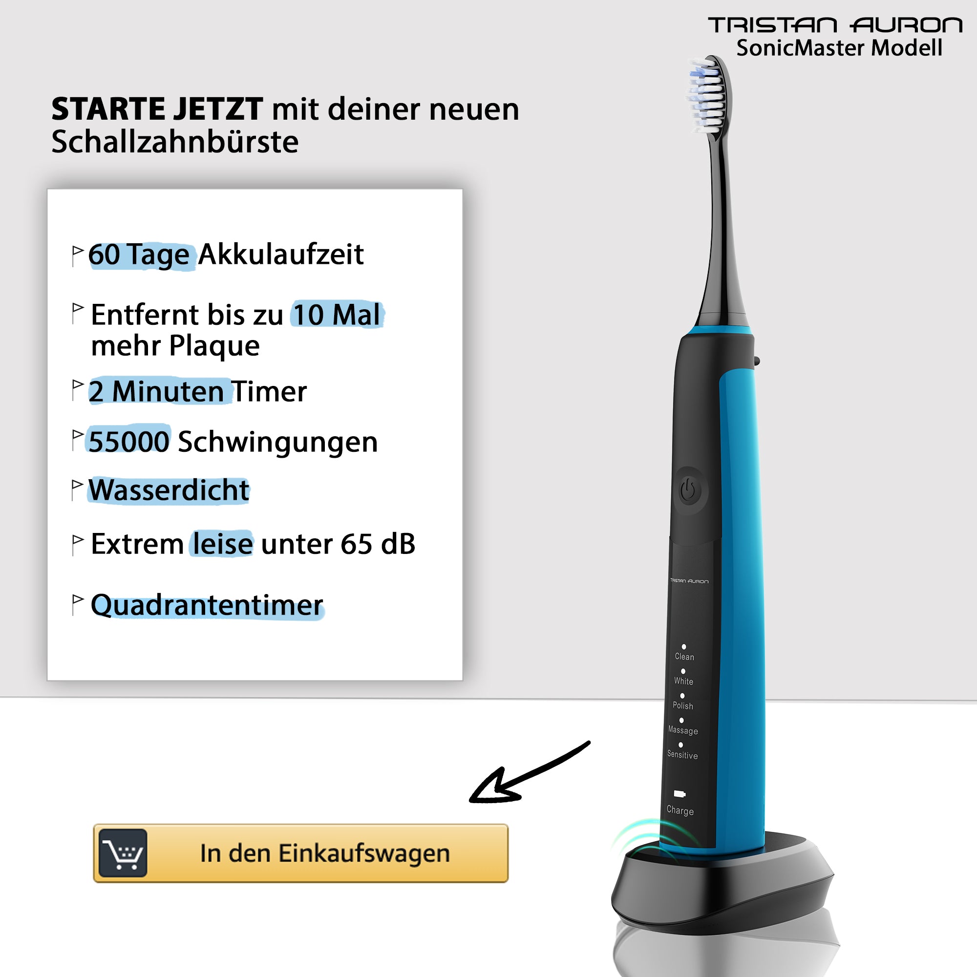 Couple Bundle mit Reiseetui und 4 Bürstenköpfe Sonic Master