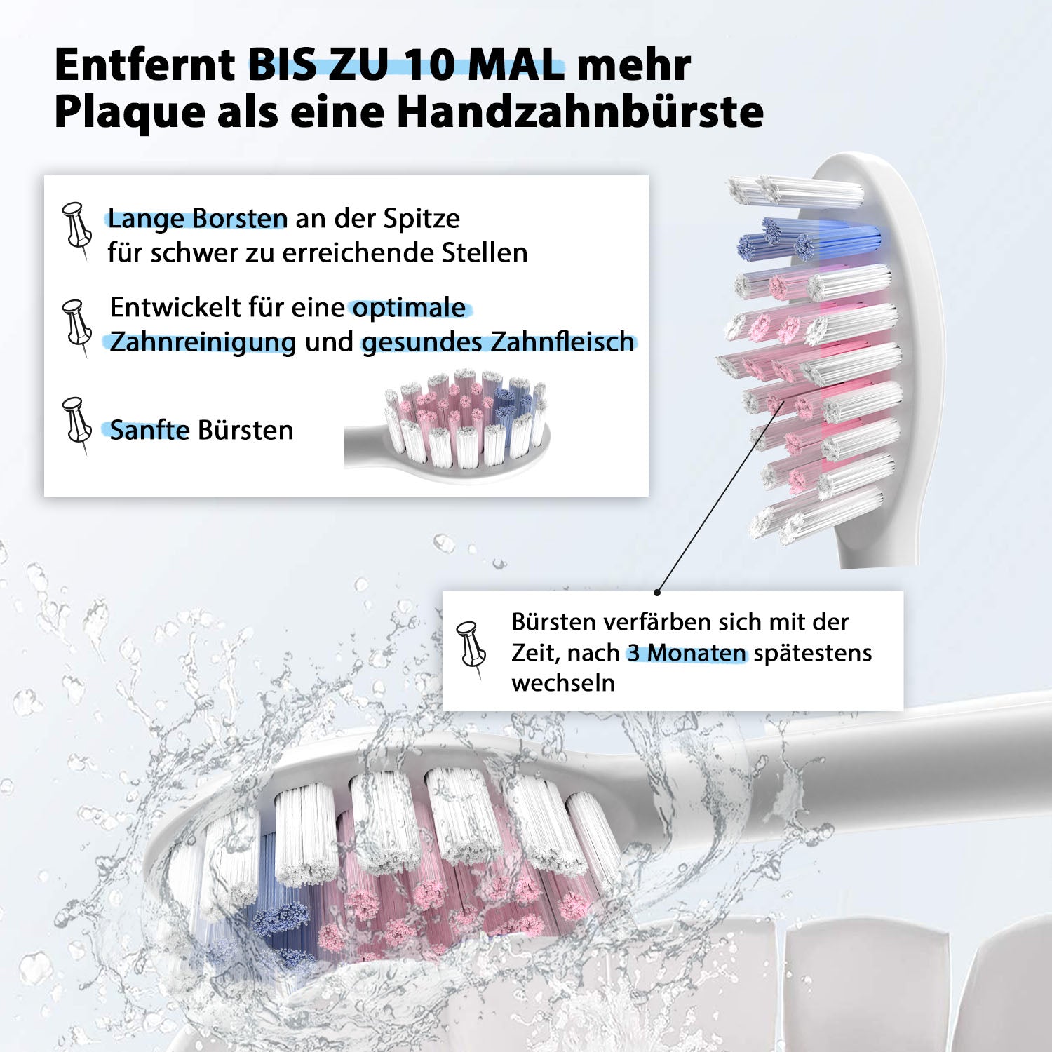 Hochwertige Bürstenköpfe