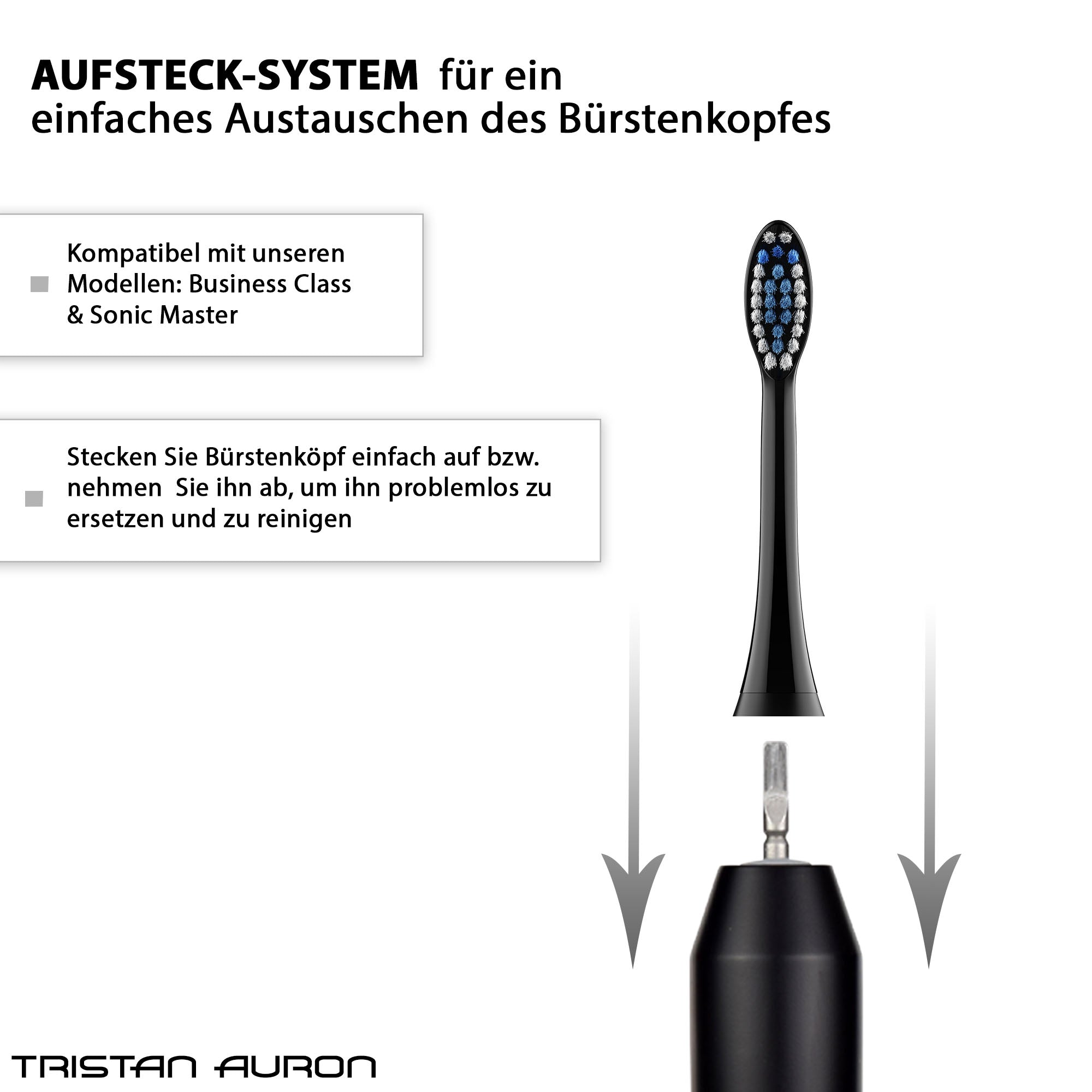 4x Ersatz-Bürstenköpfe Business Class & Sonic Master