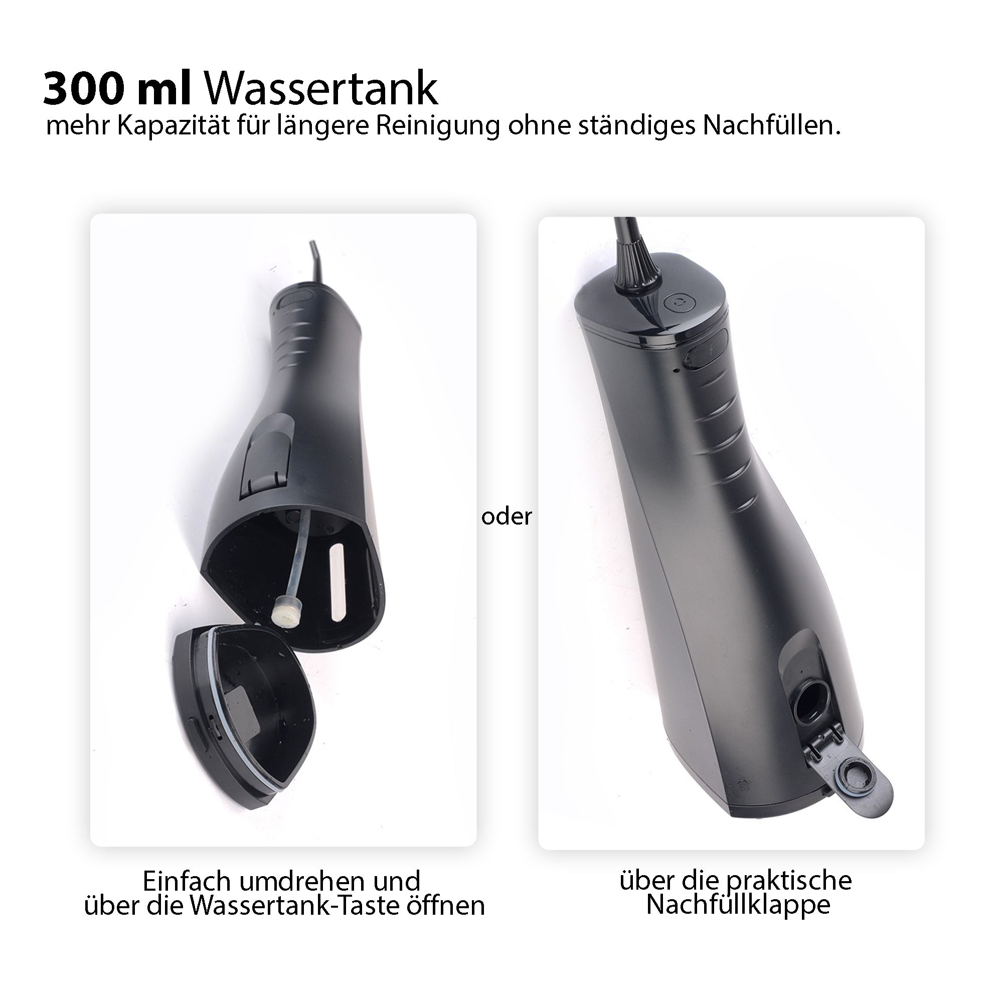 Munddusche mit Reisetasche und 2 oder 6 Ersatzdüsen