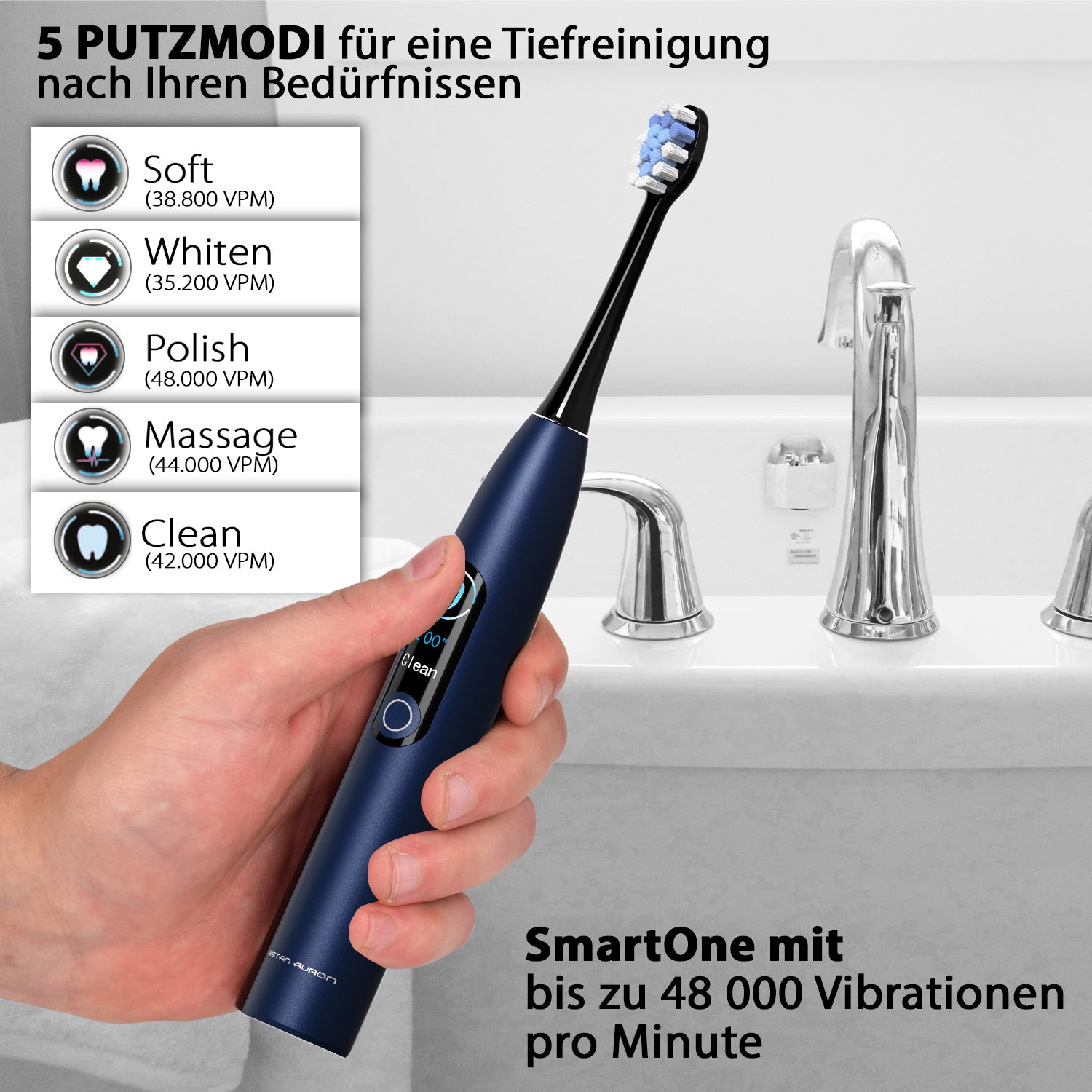 Smart One mit 2 oder 6 Bürstenköpfe