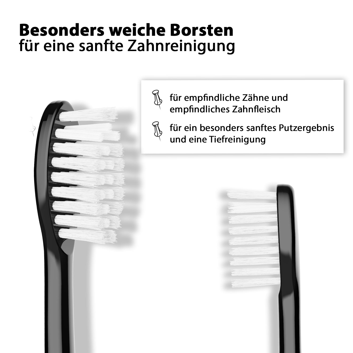 4x Ersatz-Bürstenköpfe soft / Business Class & Sonic Master