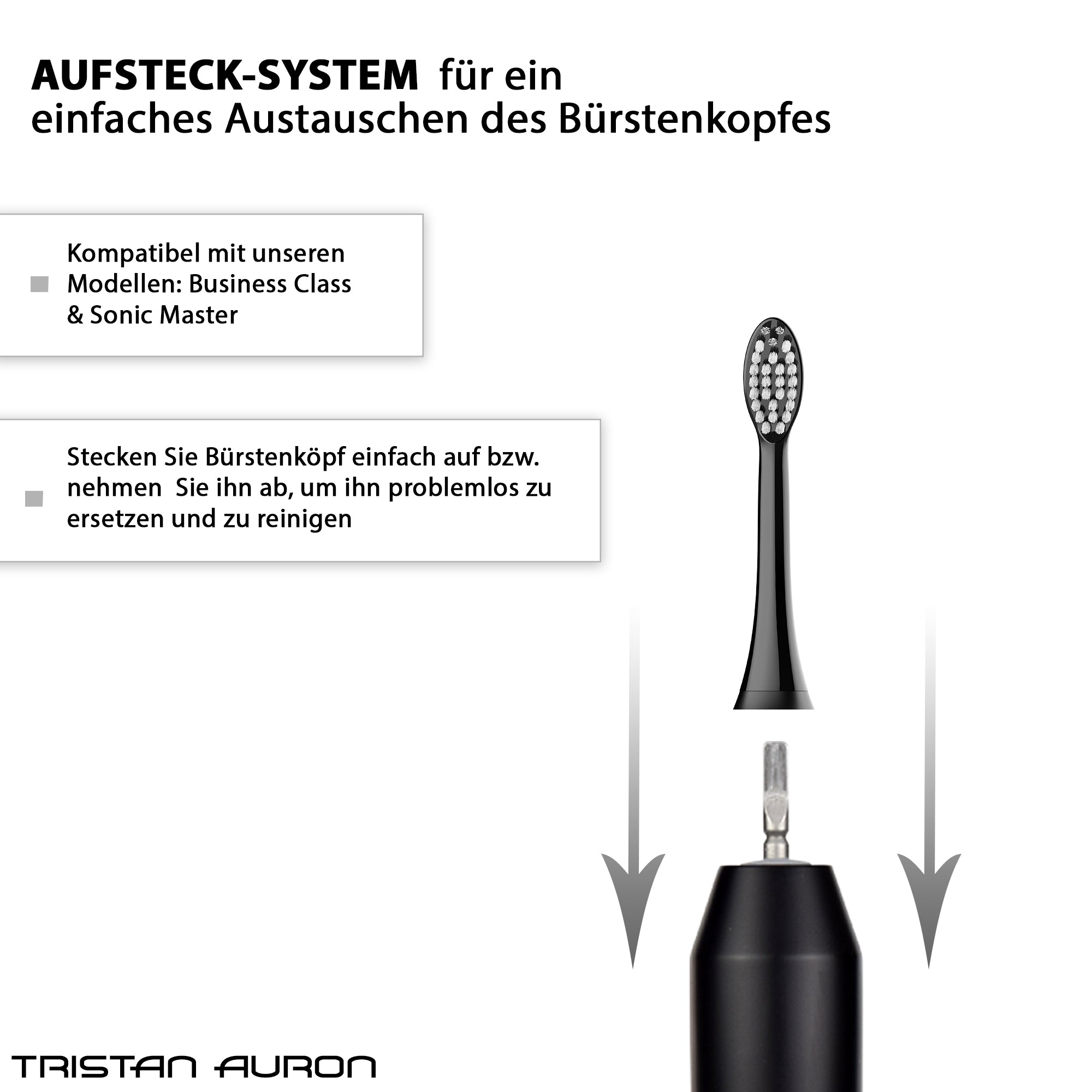 4x Ersatz-Bürstenköpfe soft / Business Class & Sonic Master
