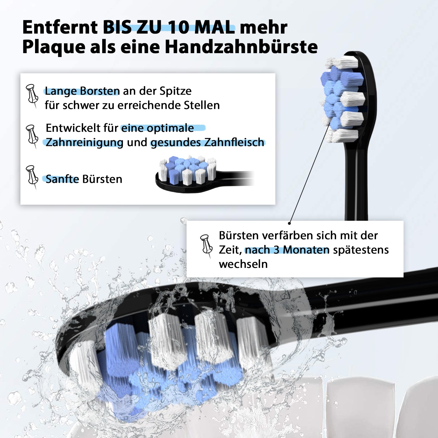 Smart One mit 2 oder 6 Bürstenköpfe