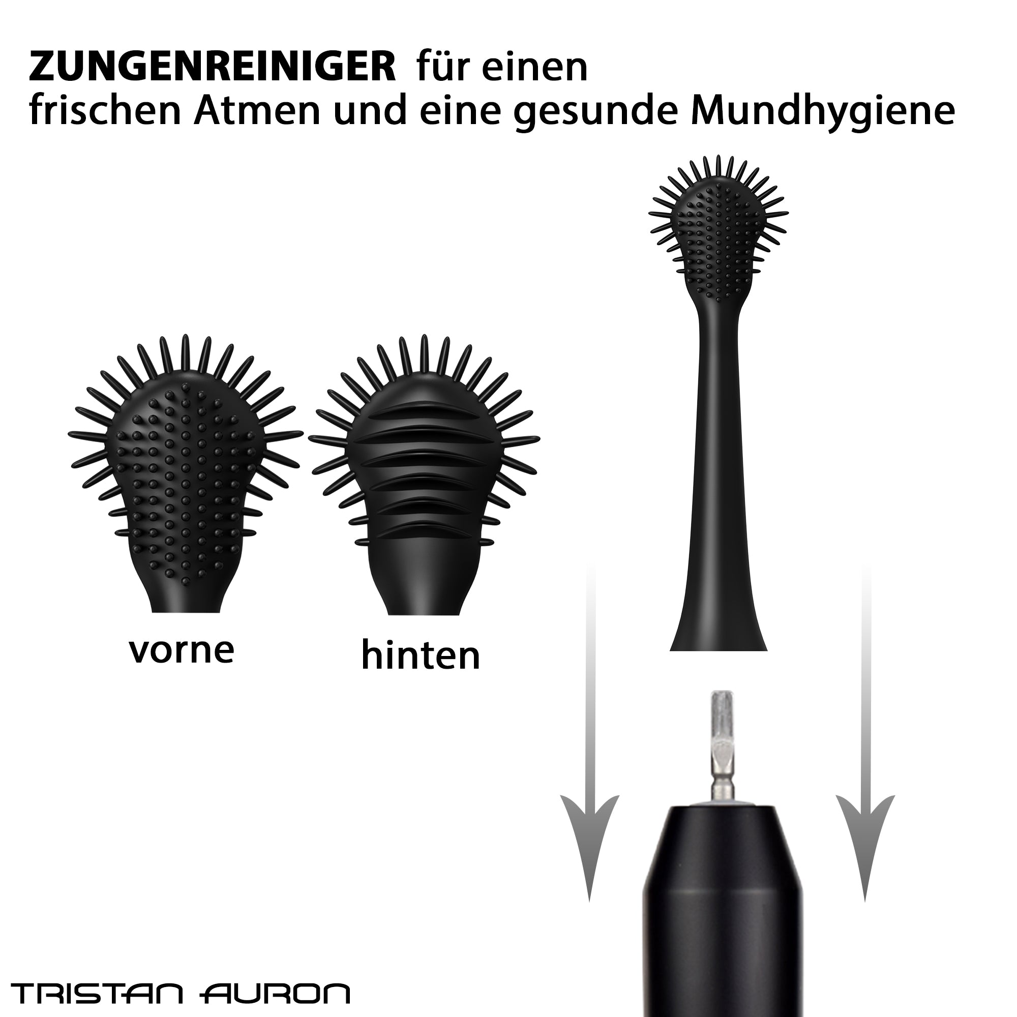 4x Ersatz-Bürstenköpfe und 2x Zungenreiniger Business Class & Sonic Master