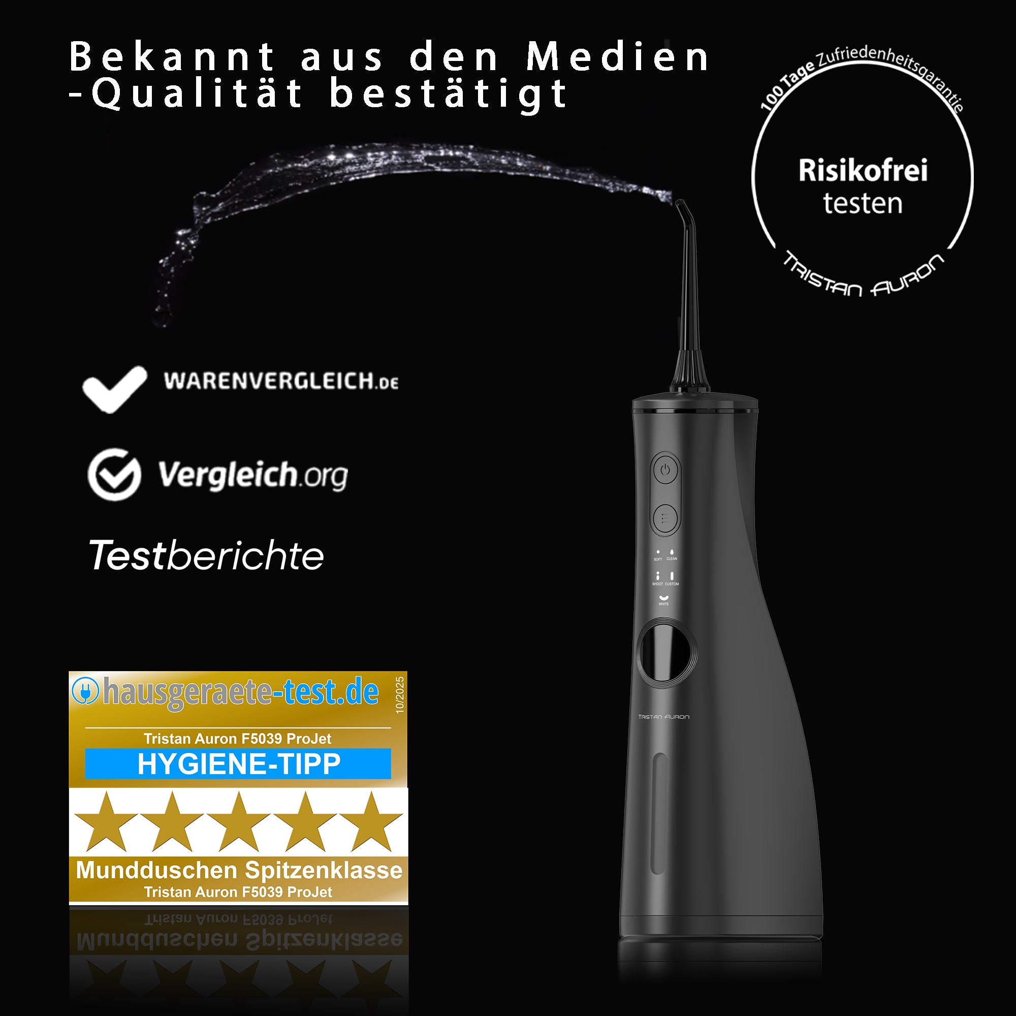 Munddusche mit Reisetasche und 2 oder 6 Ersatzdüsen