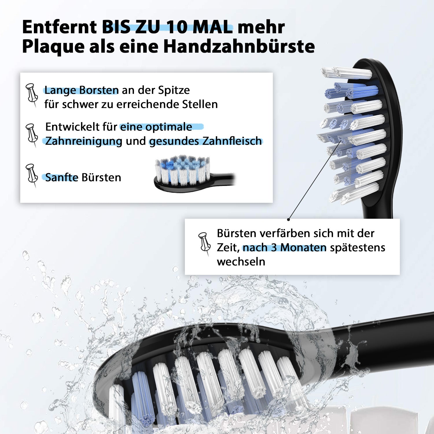 4x Ersatz-Bürstenköpfe Business Class & Sonic Master